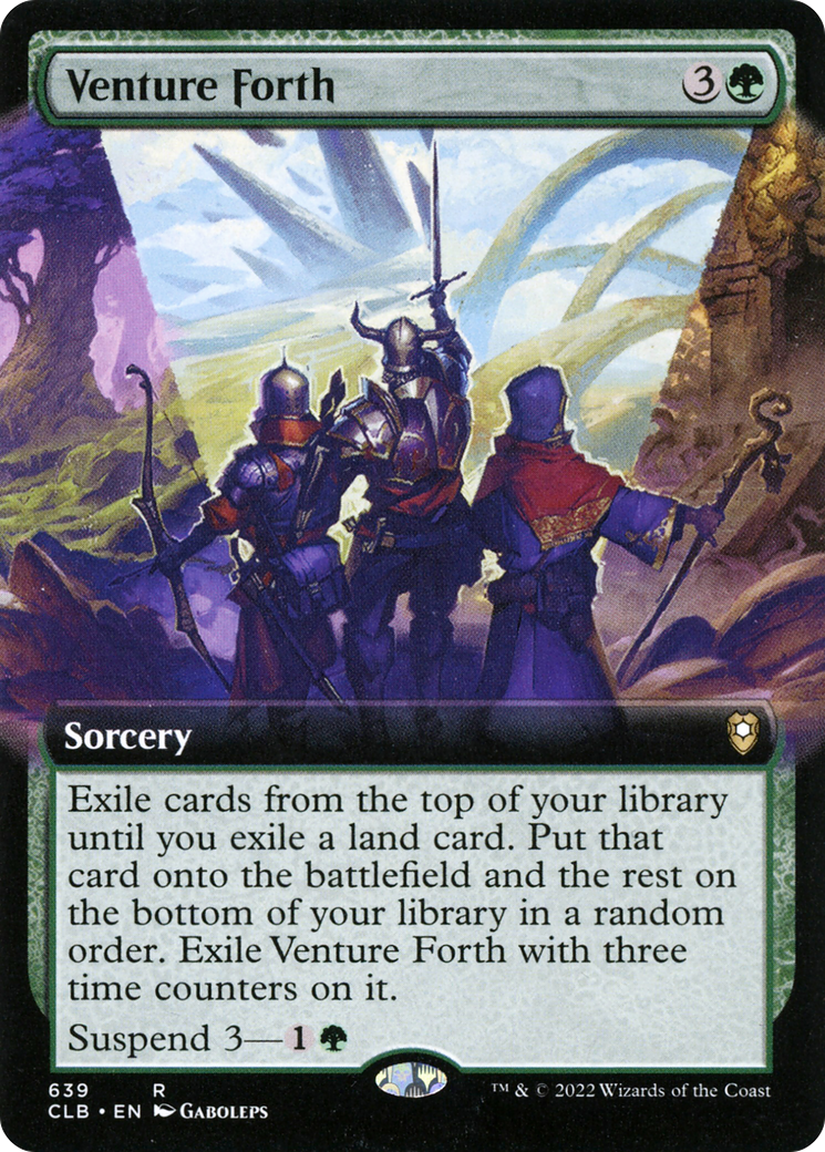 Venture Forth (Extended Art) (CLB-639)  - Commander Legends: Battle for Baldur's Gate: (Extended Art)