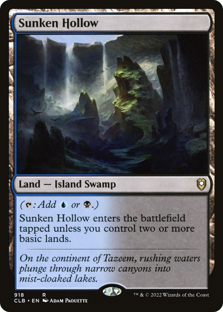 Sunken Hollow (CLB-918)  - Commander Legends: Battle for Baldur's Gate