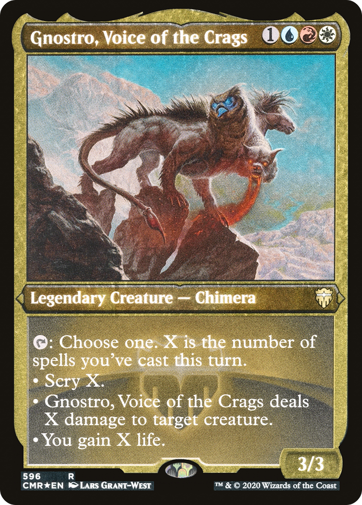 Gnostro, Voice of the Crags (Foil Etched) (CMR-596)  Foil - Commander Legends