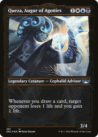 Queza, Augur of Agonies (Gilded Foil) (SNC-391)  Foil - Streets of New Capenna: (Showcase)