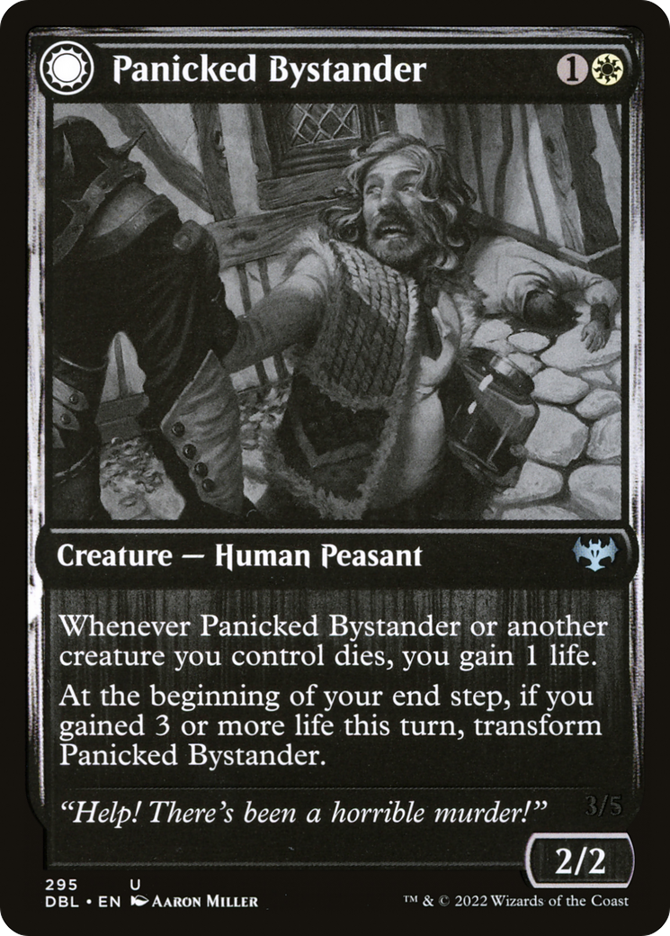 Panicked Bystander (DBL-295)  Foil - Innistrad: Double Feature: (Double Faced Transform)