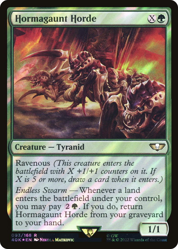 Hormagaunt Horde (Surge Foil) (40K-093)  Foil - Warhammer 40,000 Commander