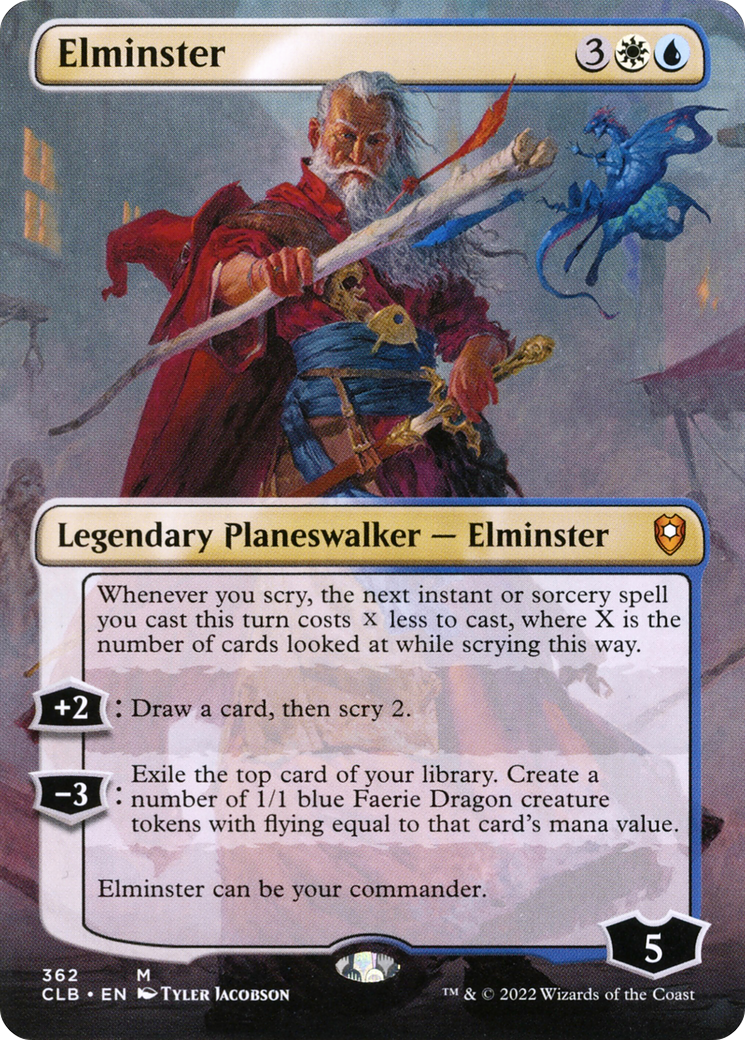 Elminster (Borderless) (CLB-362)  - Commander Legends: Battle for Baldur's Gate