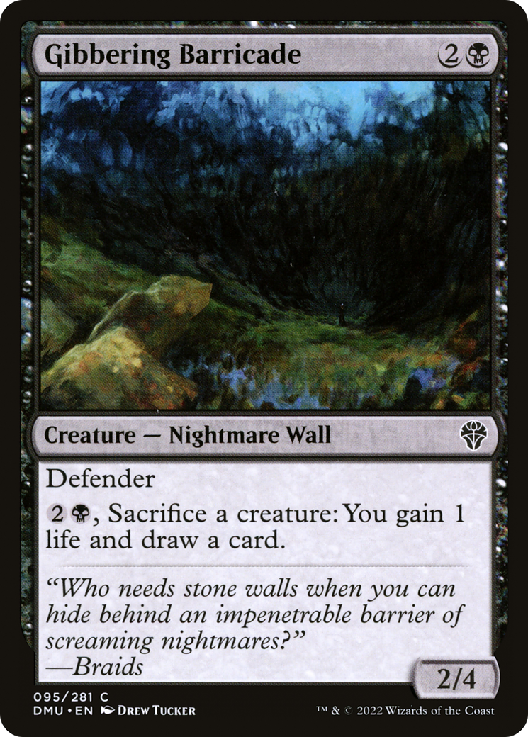 Gibbering Barricade (DMU-095)  - Dominaria United