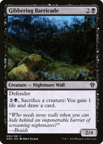 Gibbering Barricade (DMU-095)  - Dominaria United