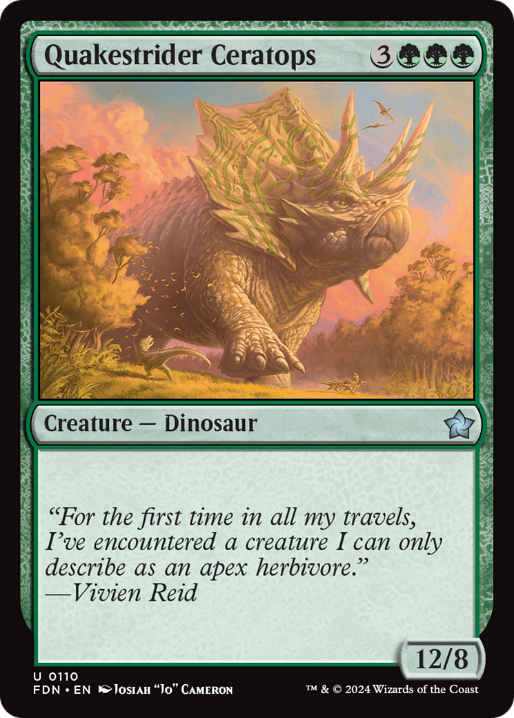 Quakestrider Ceratops (FDN-110)  Foil - Foundations