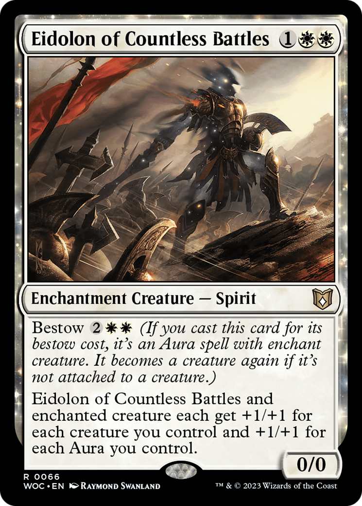 Eidolon of Countless Battles (WOC-066)  - Wilds of Eldraine Commander: (enchantment)