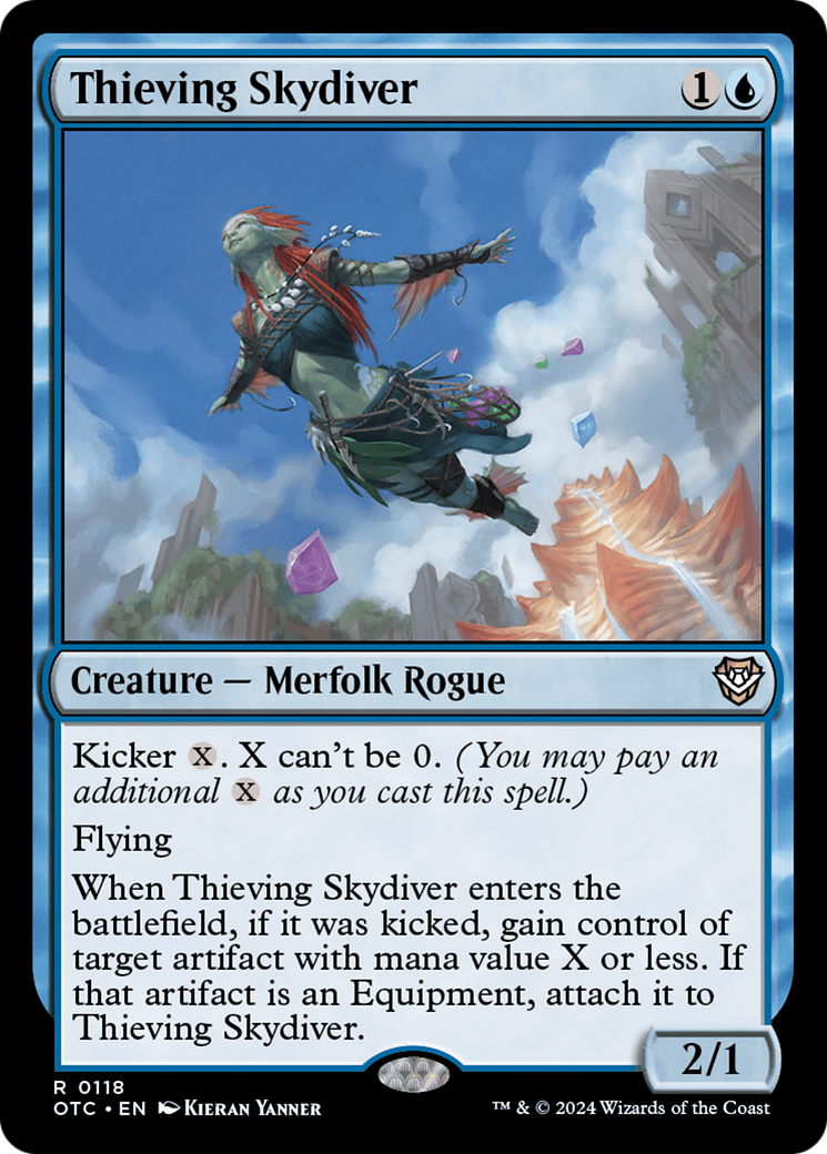 Thieving Skydiver (OTC-118)  - Outlaws of Thunder Junction Commander