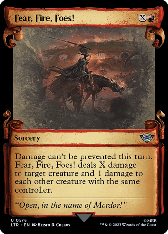 Fear, Fire, Foes! (Showcase Scrolls) (LTR-576)  Foil - The Lord of the Rings: Tales of Middle-earth: (Showcase)