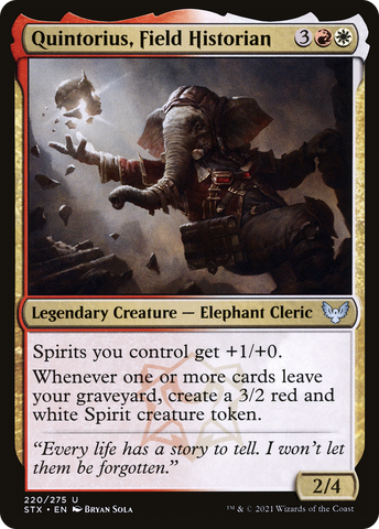Quintorius, Field Historian (STX-220)  - Strixhaven: School of Mages