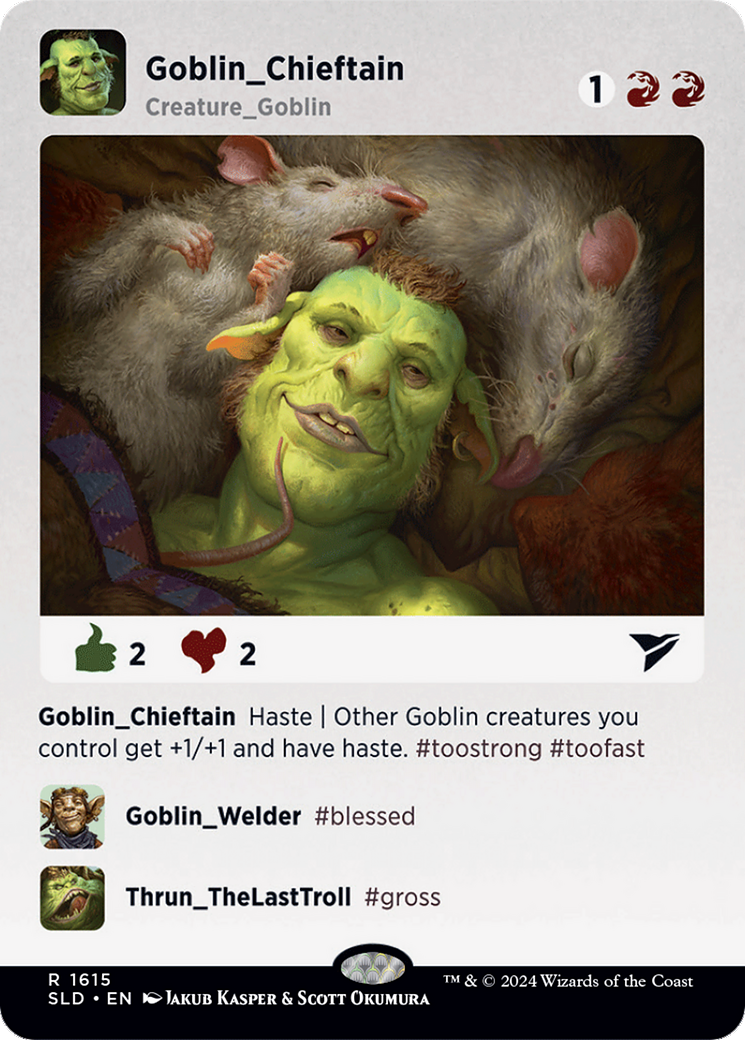 Goblin Chieftain (SLD-1615)  - Secret Lair Drop (Borderless)