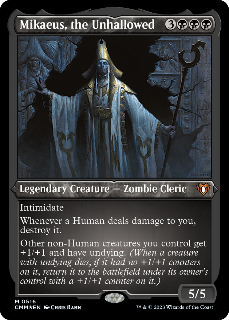 Mikaeus, the Unhallowed (CMM-516)  Etched Foil - Commander Masters