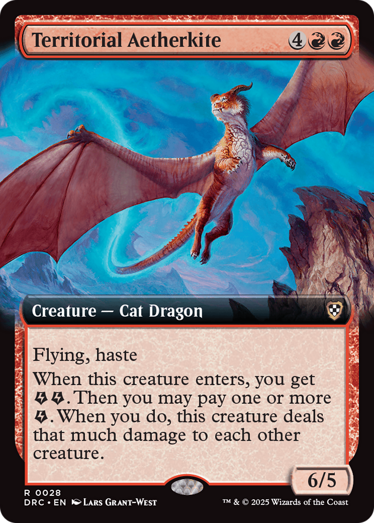 Territorial Aetherkite (Extended Art) (DRC-028)  - Commander: Aetherdrift: (Extended Art)