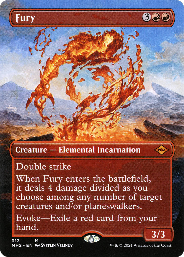 Fury (Borderless) (MH2-313)  Foil - Modern Horizons 2