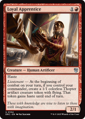 Loyal Apprentice (DRC-104)  - Commander: Aetherdrift