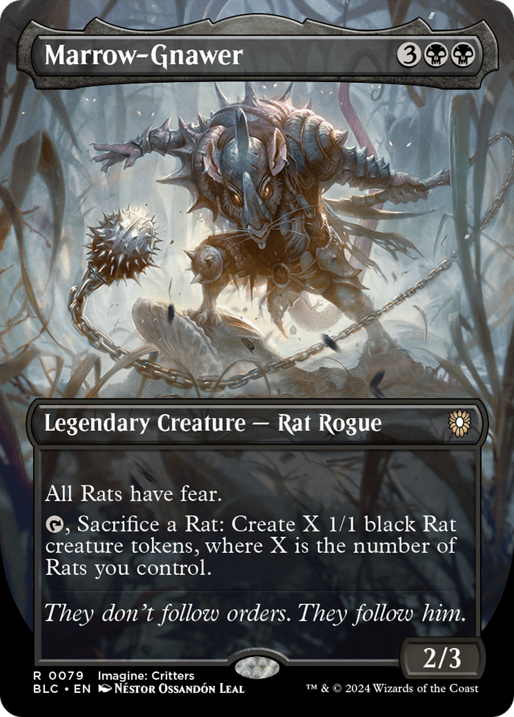 Marrow-Gnawer (Borderless) (BLC-079)  Foil - Bloomburrow Commander