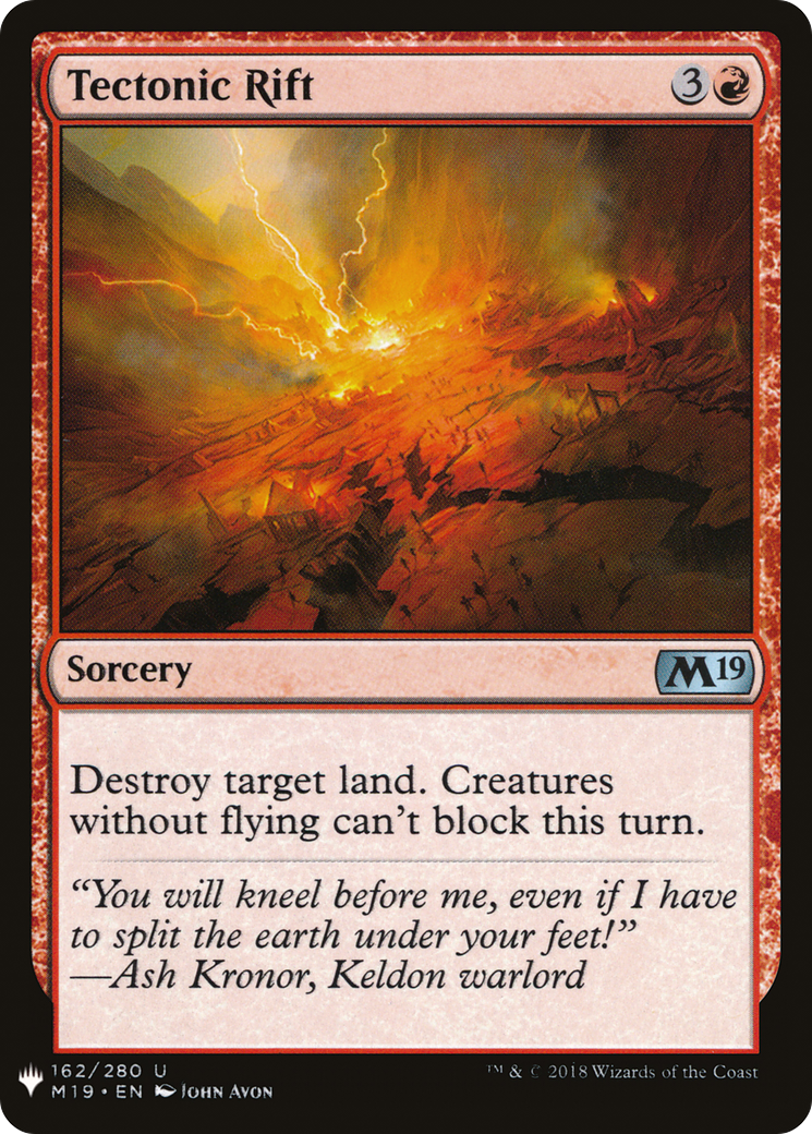 Tectonic Rift (LIST-M19-162)  - The List