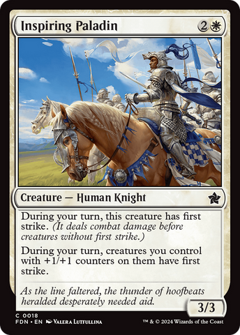 Inspiring Paladin (FDN-018)  Foil - Foundations