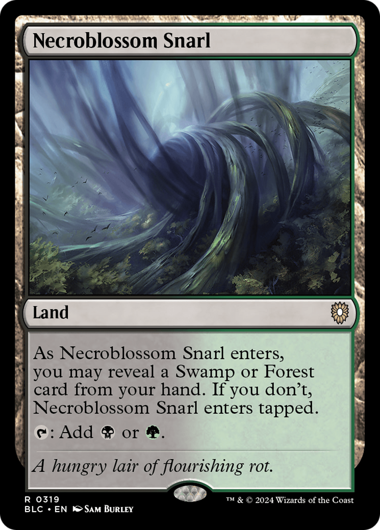 Necroblossom Snarl (BLC-319)  - Bloomburrow Commander