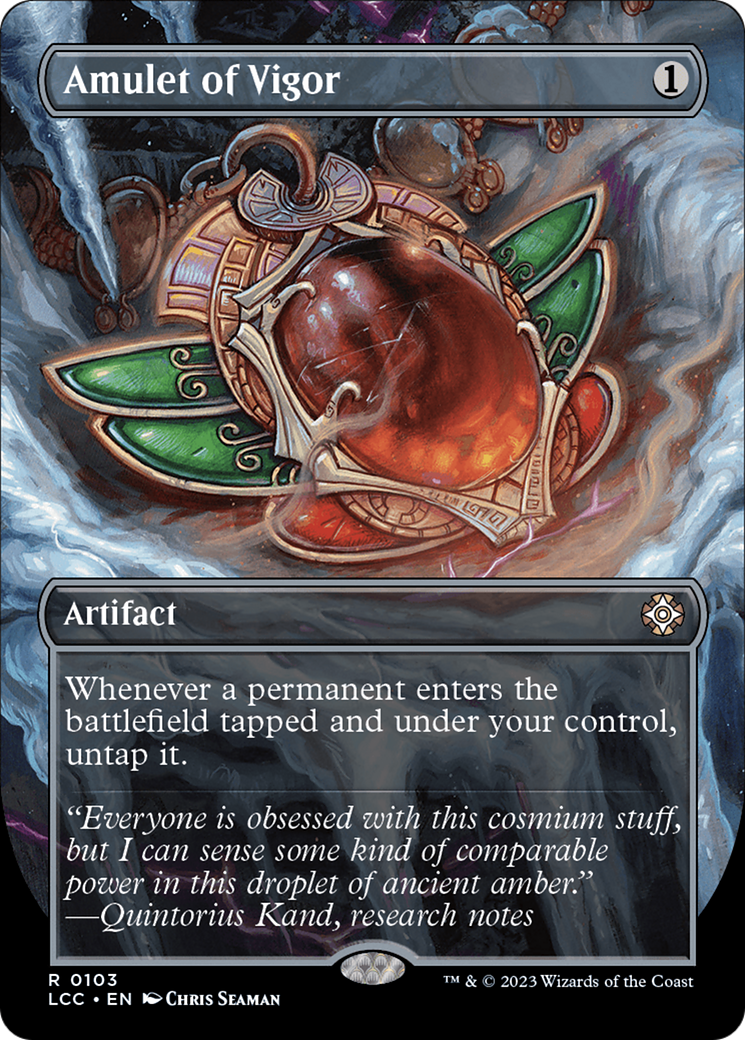 Amulet of Vigor (Borderless) (LCC-103)  Foil - The Lost Caverns of Ixalan Commander