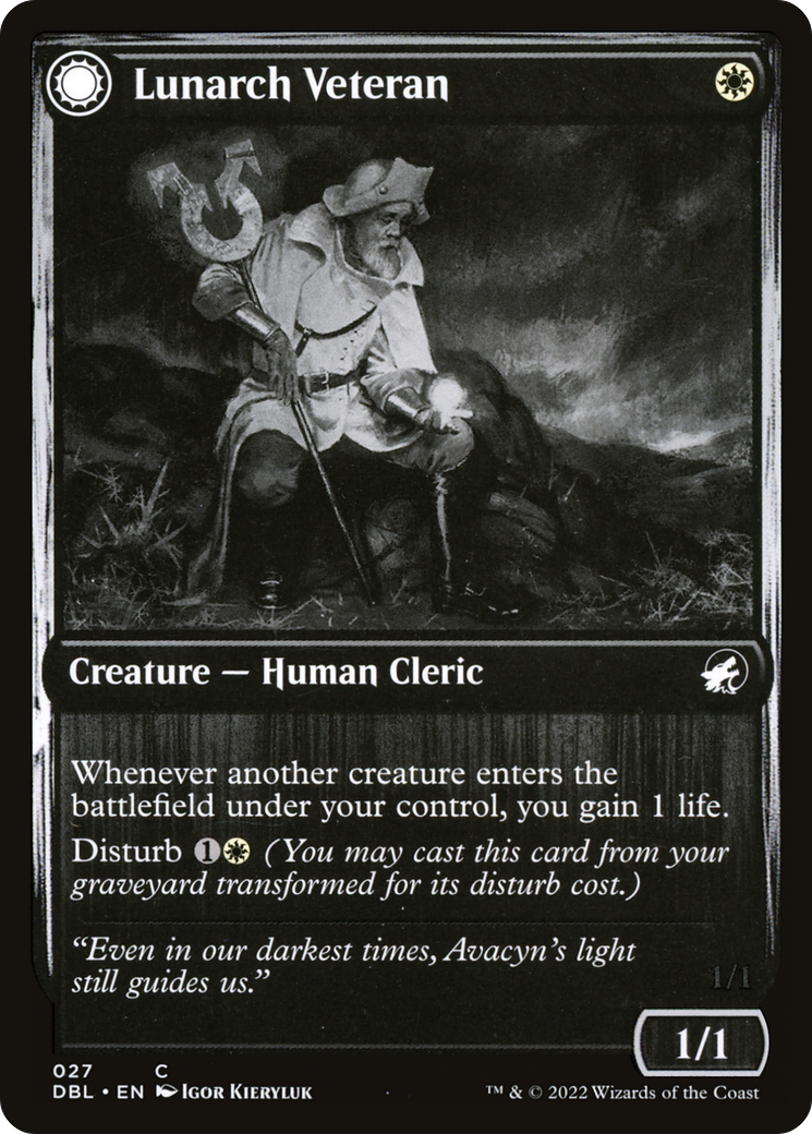 Lunarch Veteran (DBL-027)  Foil - Innistrad: Double Feature: (Double Faced Transform)