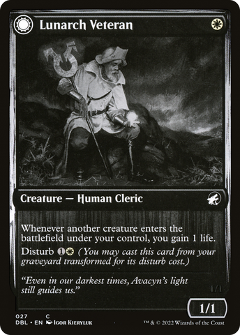 Lunarch Veteran (DBL-027)  Foil - Innistrad: Double Feature: (Double Faced Transform)
