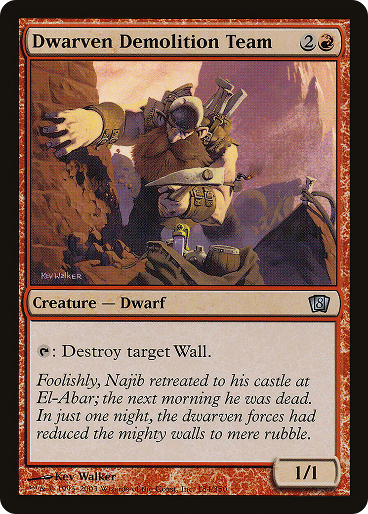 Dwarven Demolition Team (8ED-184★) - Eighth Edition Foil