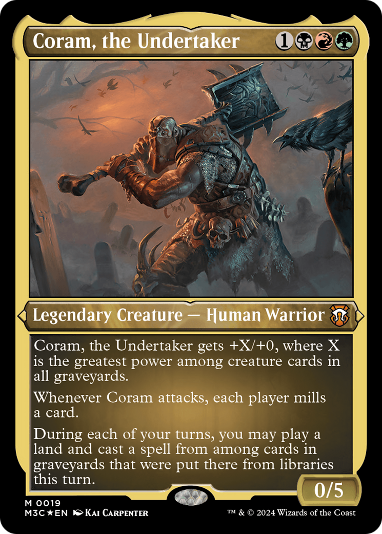 Coram, the Undertaker (M3C-019)  Etched Foil - Modern Horizons 3 Commander