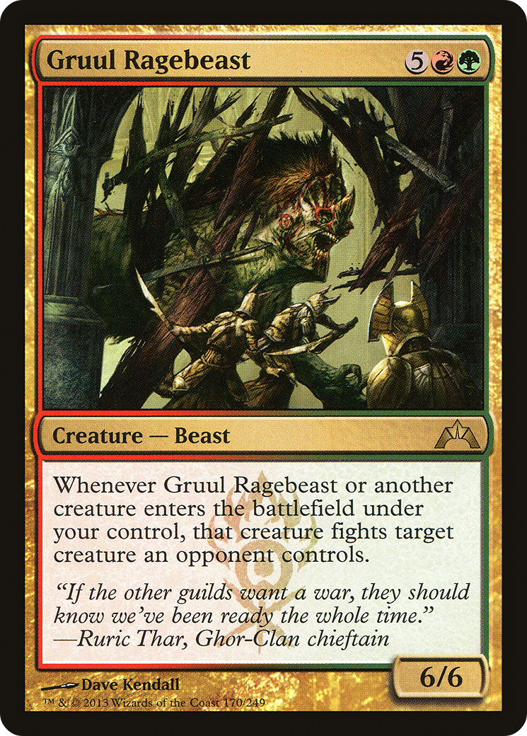 Gruul Ragebeast (GTC-170)  Foil - Gatecrash