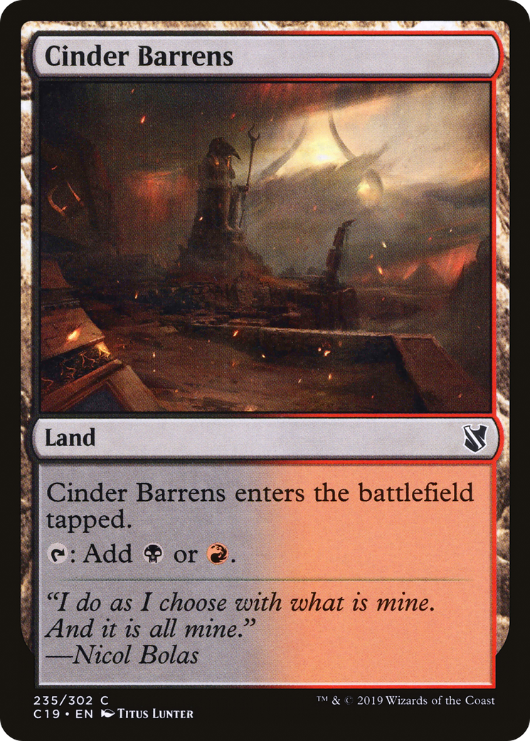 Cinder Barrens (C19-235)  - Commander 2019