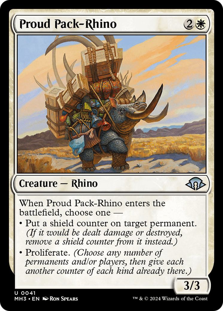 Proud Pack-Rhino (MH3-041)  Foil - Modern Horizons 3