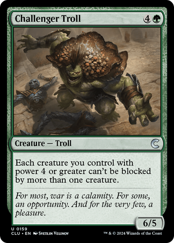 Challenger Troll (CLU-159)  - Ravnica: Clue Edition