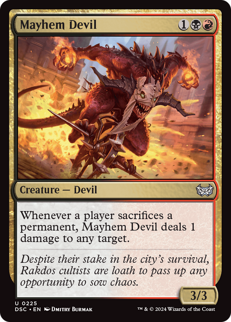 Mayhem Devil (DSC-225)  - Duskmourn: House of Horror Commander