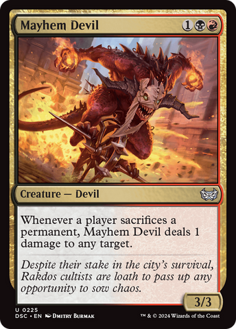 Mayhem Devil (DSC-225)  - Duskmourn: House of Horror Commander