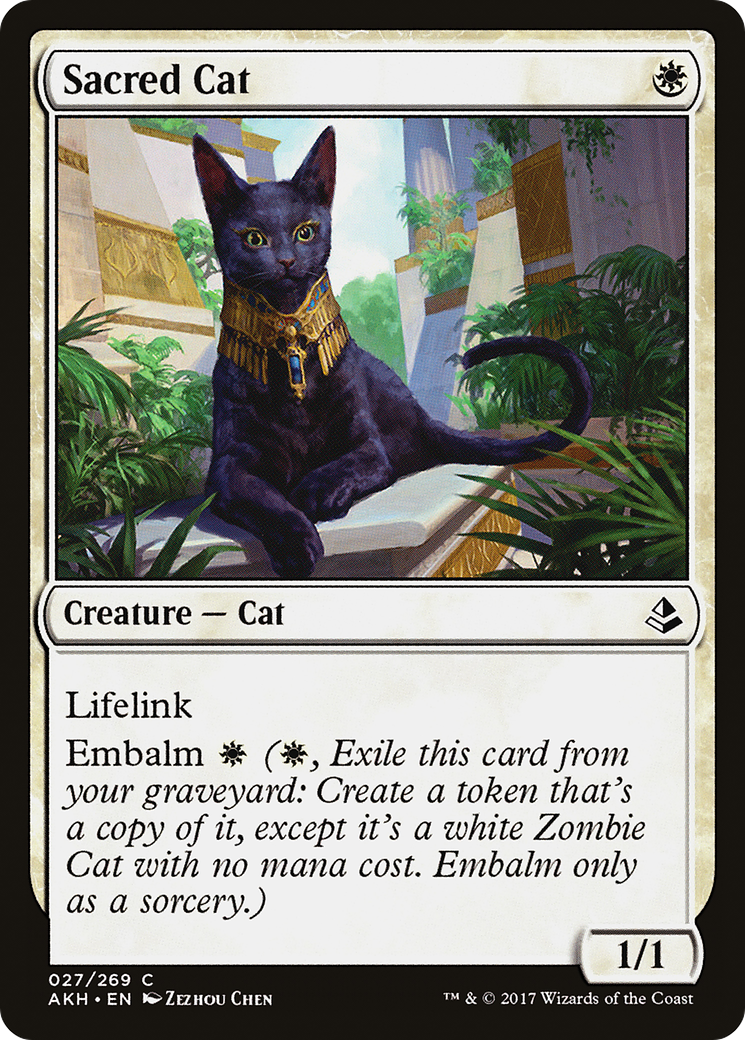 Sacred Cat (AKH-027)  - Amonkhet