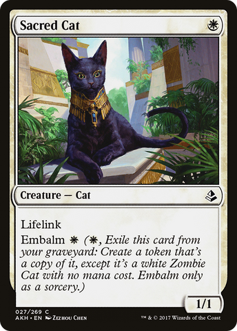 Sacred Cat (AKH-027)  - Amonkhet