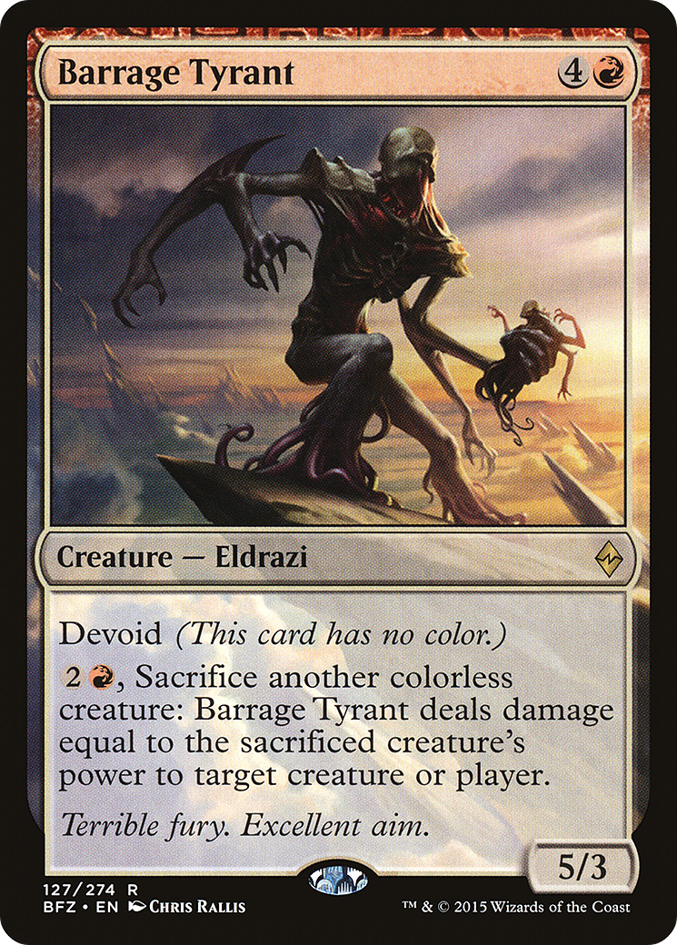 Barrage Tyrant (BFZ-127)  Foil - Battle for Zendikar: (devoid)