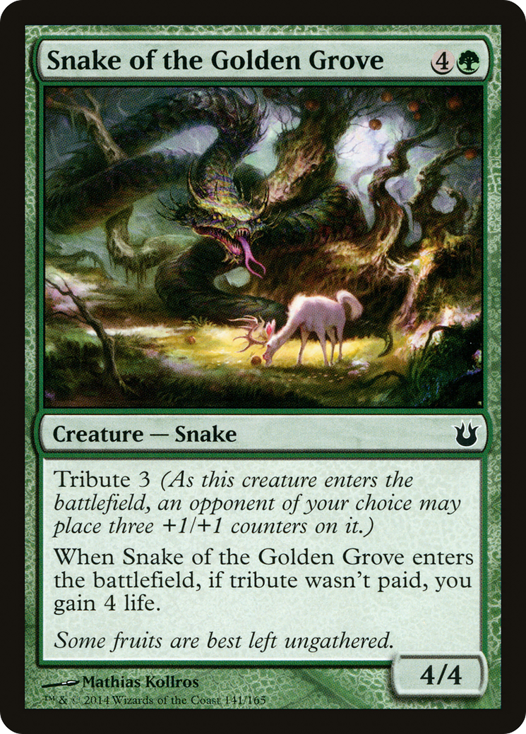 Snake of the Golden Grove (BNG-141)  Foil - Born of the Gods