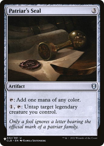 Patriar's Seal (LIST-332/361)  - The List