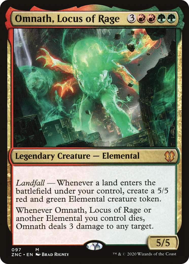 Omnath, Locus of Rage (ZNC-097)  - Zendikar Rising Commander