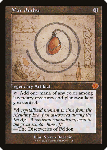 Mox Amber (Schematic) (BRR-098)  - The Brothers' War Retro Artifacts