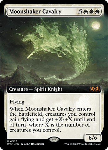 Moonshaker Cavalry (Extended Art) (WOE-325)  Foil - Wilds of Eldraine: (Extended Art)