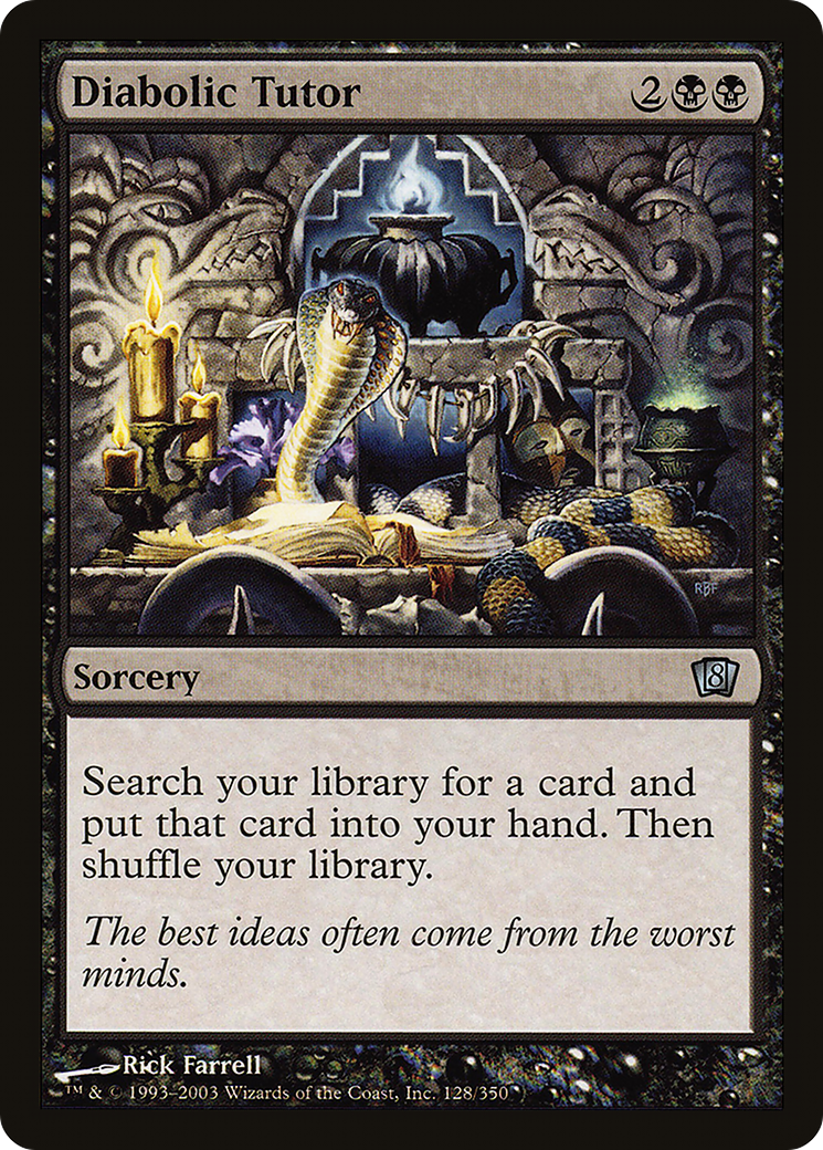 Diabolic Tutor (8ED-128★) - Eighth Edition Foil