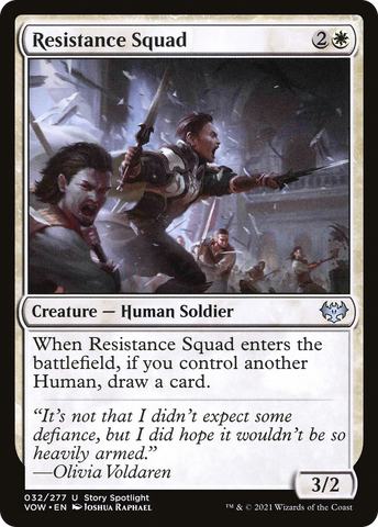 Resistance Squad (VOW-032)  Foil - Innistrad: Crimson Vow