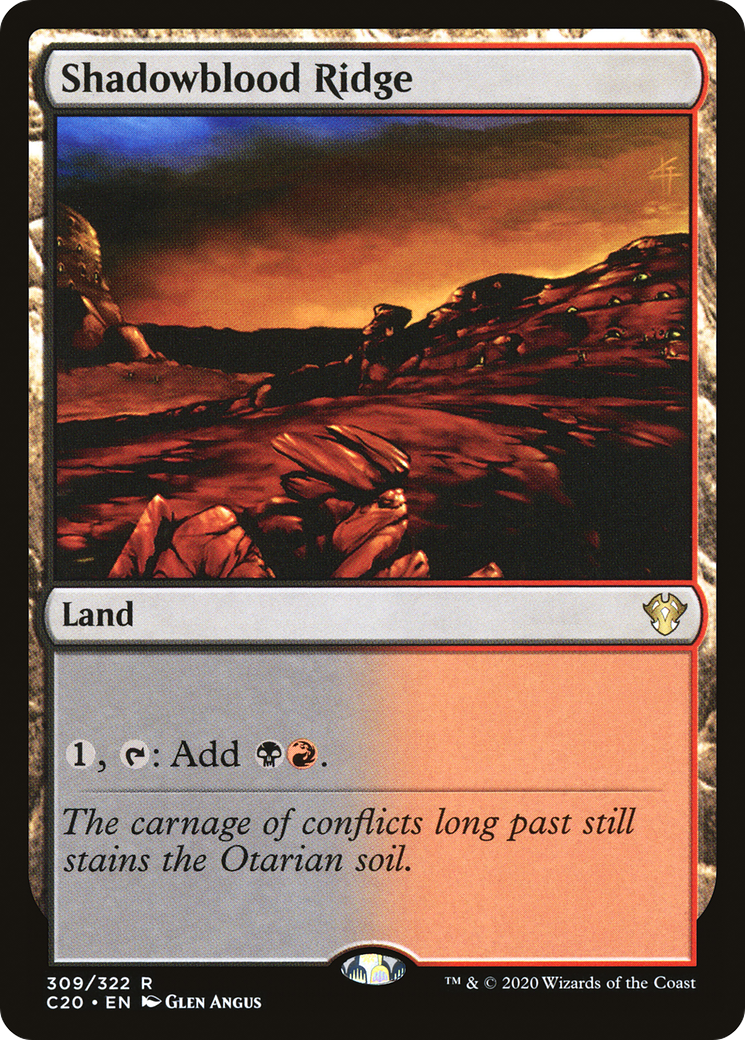 Shadowblood Ridge (C20-309)  - Commander 2020