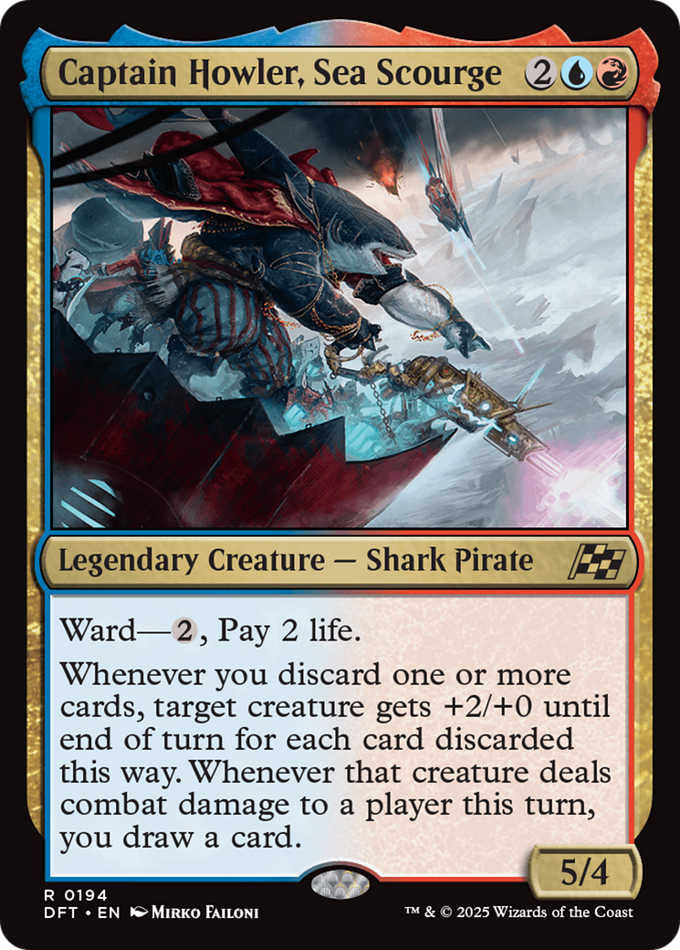 Captain Howler, Sea Scourge (DFT-194)  Foil - Aetherdrift