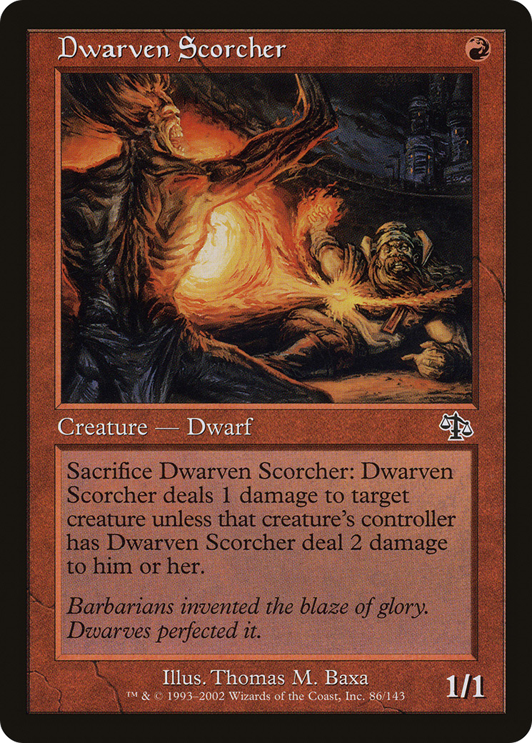 Dwarven Scorcher (JUD-086)  Foil - Judgment