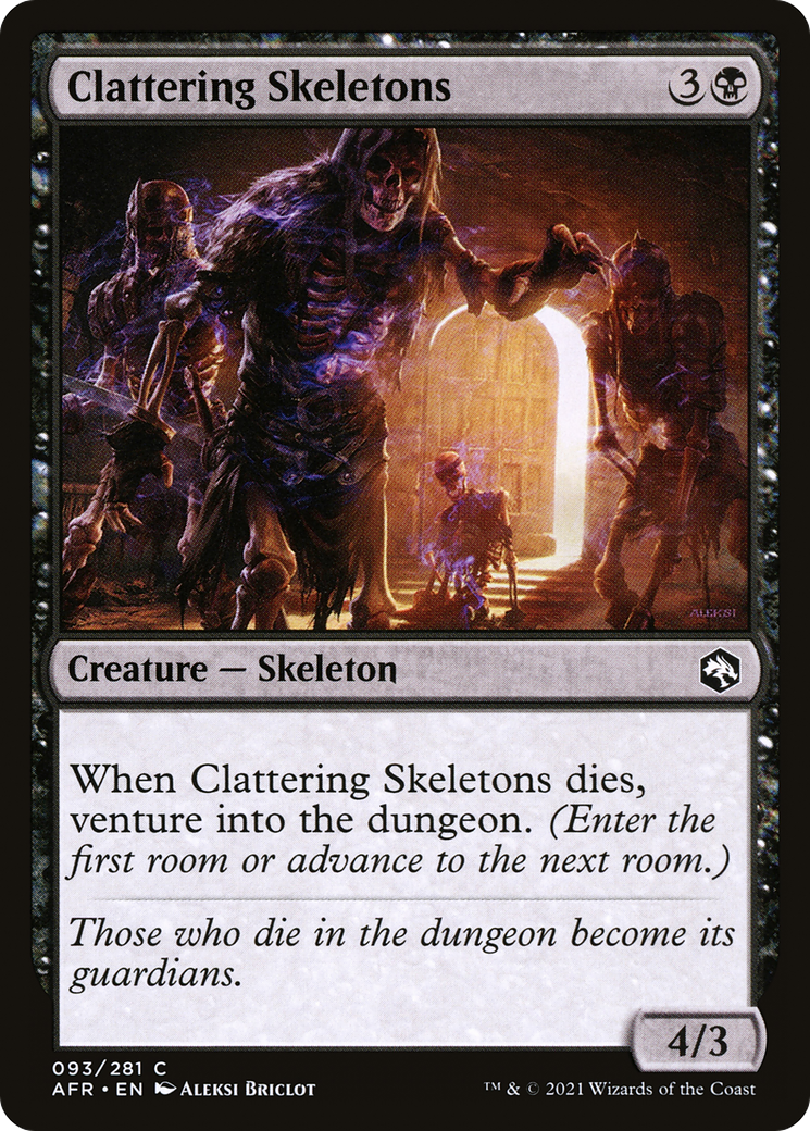 Clattering Skeletons (AFR-093)  Foil - Adventures in the Forgotten Realms