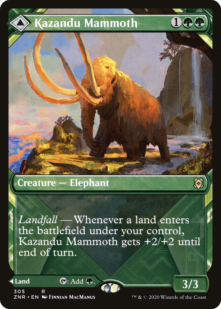 Kazandu Mammoth (Showcase) (ZNR-305)  - Zendikar Rising