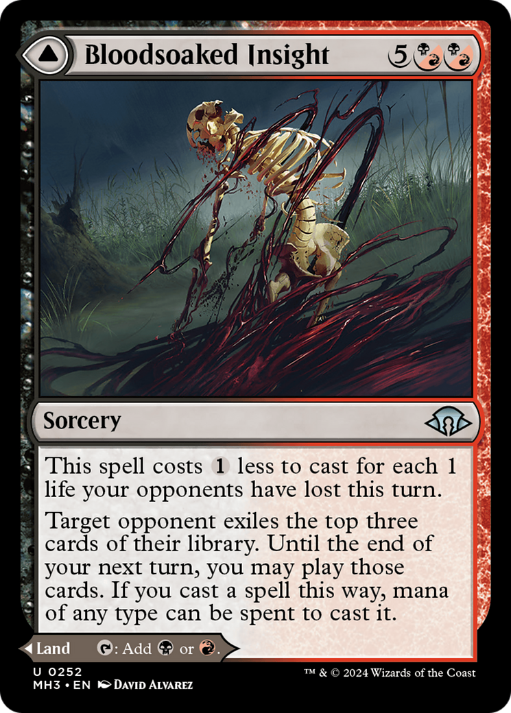 Bloodsoaked Insight (MH3-252)  Foil - Modern Horizons 3